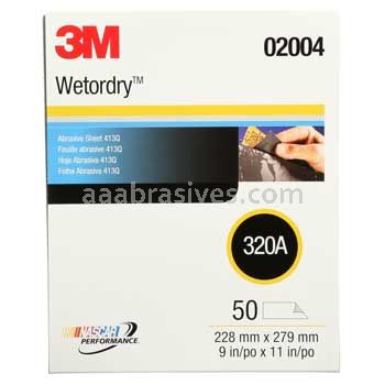 3M&trade; 7000148222 9 x 11 413Q Wetordry&trade; Abrasive Sheet