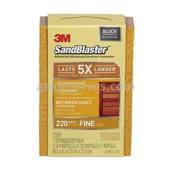 3M™ 7010336735 SandBlaster™ Advanced Sanding Sanding Sponge 3-3/4x2-1/2x1 220 Grit