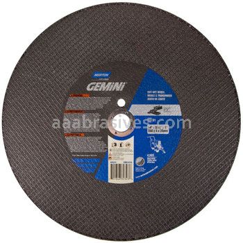 Norton 14 x 3/16 x 1 Concrete High Speed Reinforced Type 01 Straight Wheels