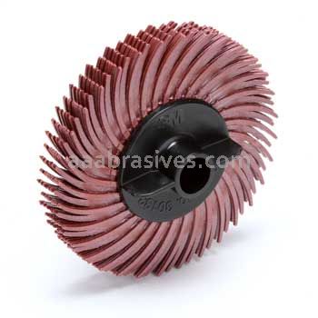 3M™ 7100138295 2 x 3/8 220 220 Grit Scotch-Brite™ Radial Bristle Disc Thin Bristle