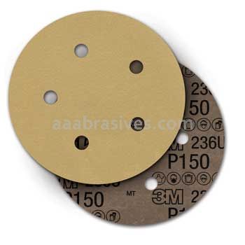 3M&trade; 7100192497 5" P80 Grit C-wt 236U Hookit&trade; Paper Sanding Disc