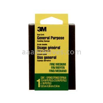 3M™ 7100237078 Sanding Sponge Block Dual Grit 3-3/4x2-5/8x1 Fine/Medium