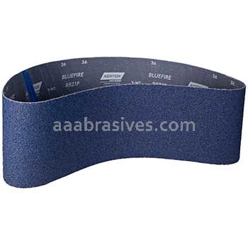Norton 78072727695 6 x 48 Abrasive Sanding Belt 60 Grit Zirconia Alumina BlueFire R821P ZA Sanding Belt