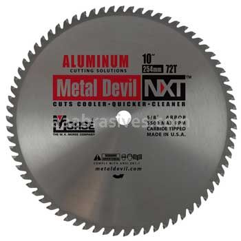 Morse Metal Devil NXT&reg; Aluminum 10" 72 Teeth Circular Saw Blades