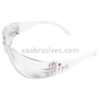 ERB 17750 Lucy White Temples with Girl Power at Work logo Clear Anti-Fog Lenses