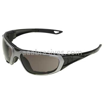 ERB 17998 NT2 Silver and Black Frame Gray Anti-fog Lenses notched foam liner