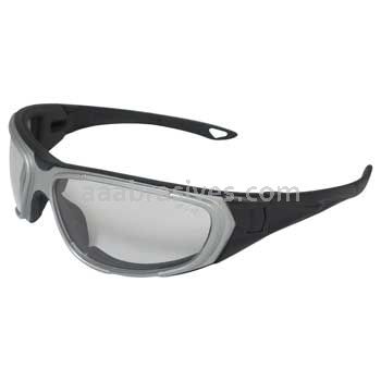 ERB 18000 NT2 Silver and Black Frame Clear Anti-Fog Lenses solid foam liner