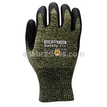 ERB 22380 A5A-110 Aramid Cut Glove With Nitrile Micro-Foam Coating 3X Gloves