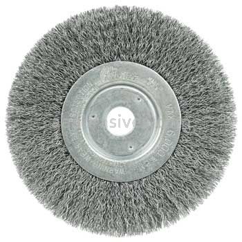 Weiler 01068 6" Narrow Face Crimped Wire Wheel .0118" Steel Fill 3/4" Arbor Hole