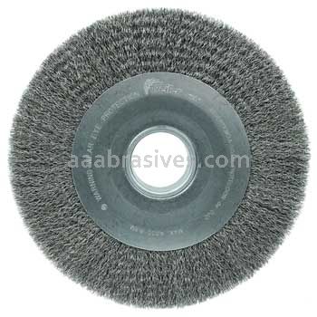 Weiler 03180 10" Wide Face Crimped Wire Wheel .0104" Steel Fill 2" Arbor Hole