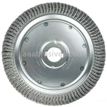Weiler 09790 14" Extra High Density Standard Twist Knot Wire Wheel .016" Steel Fill 2" Arbor Hole