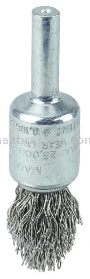 Weiler 10315 Controlled Flare Crimped Wire End Brush 1/2" .020" Stainless Steel Fill