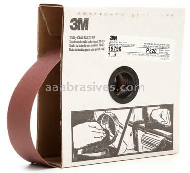 3M™ 7000118517 1-1/2 x 20 yds P320 Grit J-weight 314D Utility Cloth Roll