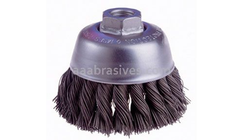 Osborn 5-3/4” Knot Wire Cup (.025 X 5/8-11 AH ){Display} #33141