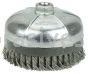 Weiler 12120 5" Single Row Knot Wire Cup Brush Banded .023" Steel Fill 5/8"-11 UNC Nut