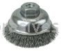 Weiler 13175 3-1/2" Crimped Wire Cup Brush .014" Steel Fill M10x1.25 Nut