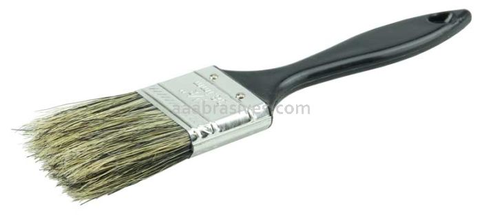Weiler 40028 1-1/2" Disposable Chip & Oil Brush Grey China Bristle 1-3/4" Trim Length Plastic Handle