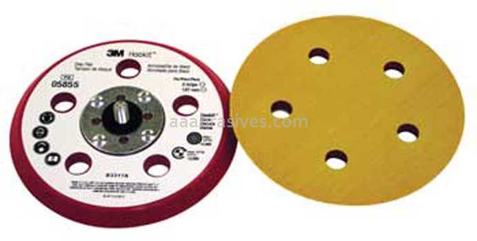 3M™ 7100042434 5 x 3/8 x 5/16- 24 Hookit™ External D/F Low Profile Backup Pad 05855
