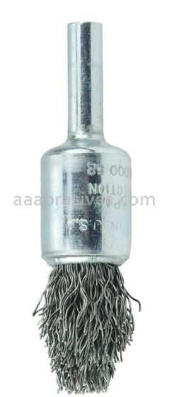 Weiler 10303 Controlled Flare Crimped Wire End Brush 1/2" .020" Steel Fill