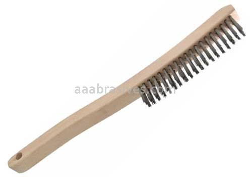 Osborn Curved Handle SS Scratch Brush 3 X 19 Rows #54017
