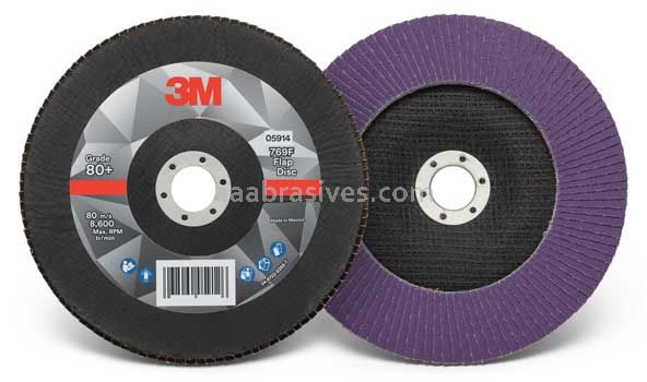 3M™ 7100177999 7 x 7/8 80+ Grit 769F T29 Flap Disc