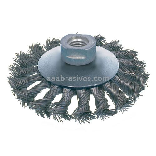 Osborn 5’’ Knot Tapered Wheel .020” Steel X 5/8-11 NC” AH #99062