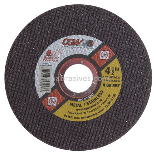 CGW 53258 5 x .035 x 7/8 T1 A60-RBF Premium Quickie