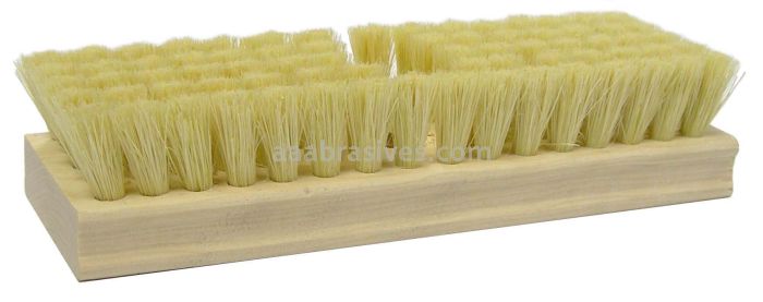 8" Square End Scrub Brush, with Threaded Handle Hole, 1-1/8" Trim, Palmyra Fill