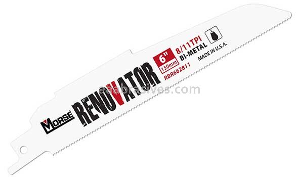 Morse Renovator® Reciprocating Saw Blade 12x1x.062 8/11 TPI | 3 Blades/Retail Pkg