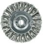 Weiler 08274 3" Standard Twist Knot Wire Wheel .020" Stainless Steel Fill 1/2"-3/8" Arbor Hole