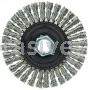 Weiler 36219 Wolverine 4" Knot Wire Wheel Stringer Bead Twist .020" Stainless Steel Wire 5/8"-11 UNC Nut