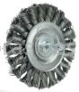 Weiler 17680 3-1/4" Stem-Mounted Knot Wire Wheel .0118" Steel Fill 1/4" Stem