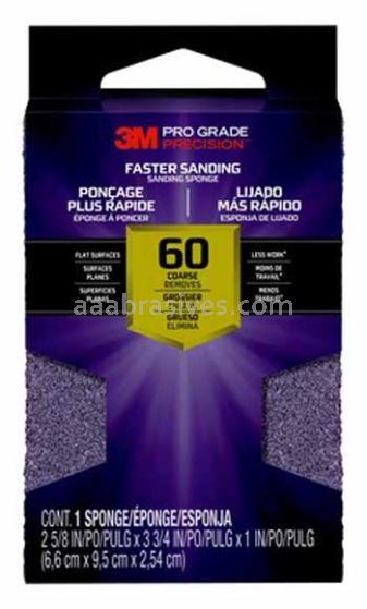 3M™ 7100169978 Pro Grade Precision™ Faster Sanding Block Sponge 2-5/8x3.75x1 Coarse