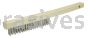 Weiler 25154 Vortec Pro Hand Wire Scratch Brush .012 Stainless Steel Fill Curved Handle 3 x 19 Rows