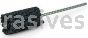 Weiler 34191 CrossFlex Standard Duty Bore Brush 1 Diameter 180 SC Grit