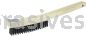 Weiler 44058 Hand Wire Scratch Brush with Scraper .012 Carbon Steel Fill Curved Handle 4 x 18 Rows