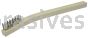 Weiler 44167 Small Hand Wire Scratch Brush Stainless Steel Fill Wood Block 3 x 7 Rows