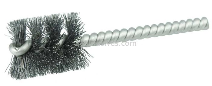 Weiler 21077V 7/8" Power Tube Brush .006" Steel Wire Fill 1" Brush Length Vending Ready