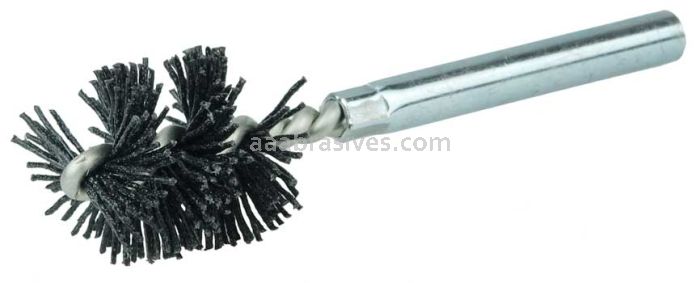 Weiler 21764 Burr-Rx 1"-Dia Power Tube Brush .026/120 CG Crimped Fill 1" Brush Length 3-1/2" Overall Length