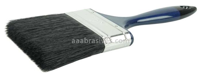Weiler 40010 4" Varnish Brush Black China Bristle Fill 3" Trim Length Blue Foam Handle