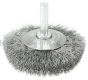 Weiler 17909 2-1/2" Stem-Mounted Concave Crimped Wire Wheel .006" Steel Fill 1/4" Stem