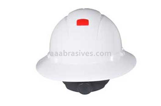 3M&trade; 7000144986 H-801V-UV Full Brim Hard Hat White 4-Point Ratchet Suspension Vented with Uvicator