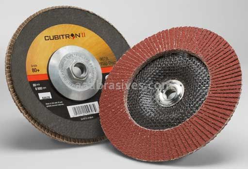 3M™ 7010363299 7 x 5/8-11 80+ Grit 967A T29 Cubitron™ II Flap Disc