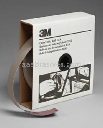 3M™ 7000118347 1-1/2 x 50 yds 240 Grit J-weight 211K Utility Cloth Roll