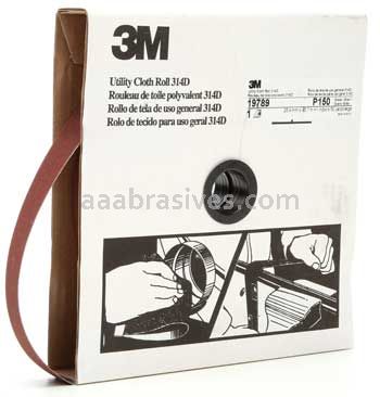 3M™ 7000118511 1 x 50 yds P150 Grit J-weight 314D Utility Cloth Roll