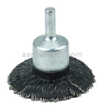 Weiler 35234 2" Polyflex Encapsulated Circular Flared Crimped Wire End Brush .020" Steel Fill