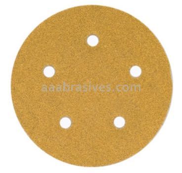 Norton Abrasives 66623307113 5" P220 Grit C-wt Gold Reserve A296 Vac Paper Hook and Loop Discs