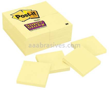 Post-it™ Super Sticky Notes 654-24SSCY 3 in x 3 in Canary Yellow 3M 7010331957