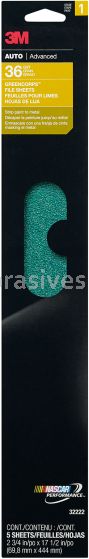3M™ 7000119999 2-3/4 x 17 1/2 36 Grit Green Corps™ File Sheets