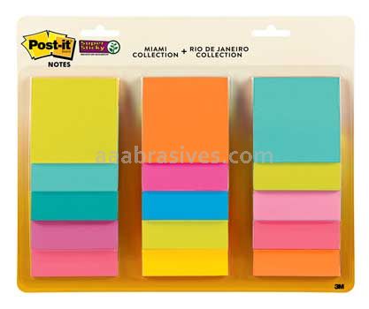 Post-it™ Notes 654-15SSMULTI2 3 in x 3 in 3M 7100086887